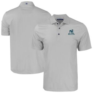 Men's Cutter & Buck Gray Citadel Bulldogs Big & Tall Pike Eco Tonal Geo Print Stretch Recycled Polo