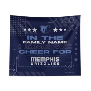 Pegasus Memphis Grizzlies 51" x 60" We Cheer For Personalized Wall Tapestry