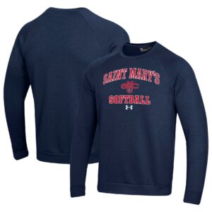 Men's Under Armour Navy Saint Mary's Gaels All Day Arch Softball Fleece Raglan Pullover Sweatshirt