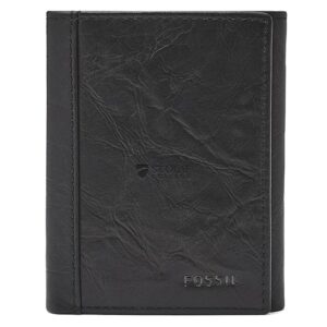 Fossil Black St. Olaf Oles Neel Extra Capacity Trifold Wallet