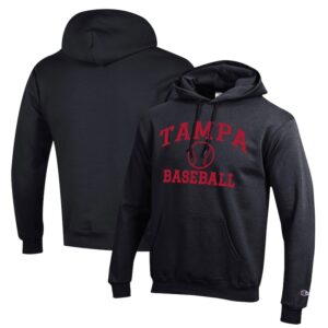 Men's Champion  Black Tampa Spartans Icon Baseball Powerblend Pullover Hoodie