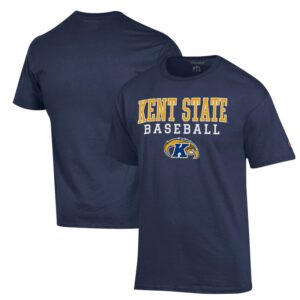 Men's Champion  Navy Kent State Golden Flashes Stack Baseball T-Shirt