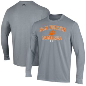 Men's Under Armour  Gray Sam Houston State Bearkats Baseball Performance Long Sleeve T-Shirt