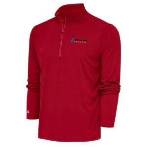 Men's Antigua Red Richmond Raceway Tribute Quarter-Zip Pullover Top