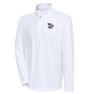 Men's Antigua White Iowa Speedway Tribute Quarter-Zip Pullover Top