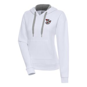 Women's Antigua White Iowa Speedway Victory Pullover Hoodie