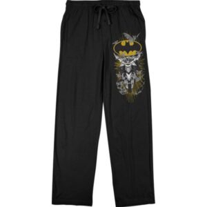 Men's  Black Batman Batcycle Pajama Pants