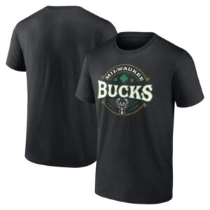 Men's Black Milwaukee Bucks St. Patrick's Day Lucky T-Shirt