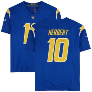 Justin Herbert Los Angeles Chargers Autographed Nike Royal Vapor F.U.S.E Limited Jersey