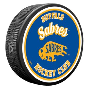 Buffalo Sabres Retro Script Puck