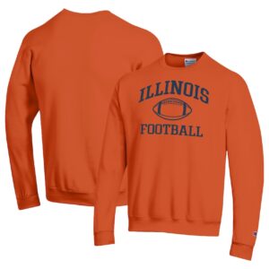 Men's Champion Orange Illinois Fighting Illini Football Icon Pullover Sweatshirt