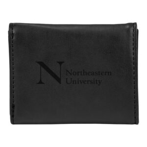 Black Northeastern Huskies Trifold Wallet