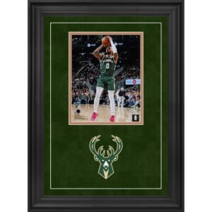 Damian Lillard Milwaukee Bucks Autographed Deluxe Framed 8" x 10" Jump Shot Photograph