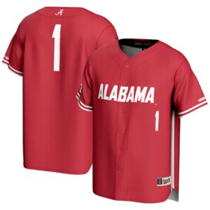Youth GameDay Greats #1 Crimson Alabama Crimson Tide Lightweight Baseball Fashion Jersey