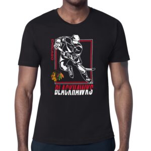 Men's Starter Black Chicago Blackhawks Player Grid T-Shirt