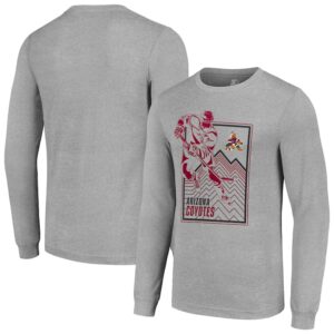 Men's Starter Heather Gray Arizona Coyotes Player Grid Long Sleeve T-Shirt