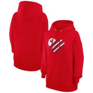 Women's G-III 4Her by Carl Banks  Red Washington Wizards  Heart Pullover Hoodie