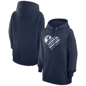 Women's G-III 4Her by Carl Banks  Navy Memphis Grizzlies  Heart Pullover Hoodie