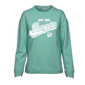Women's Levelwear Mint New York Rangers Fiona Sweep Pullover Sweatshirt