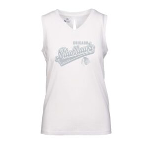 Women's Levelwear White Chicago Blackhawks Paisley Sweep V-Neck Tank Top