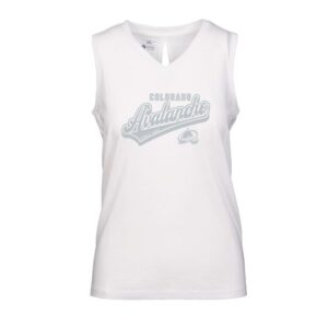 Women's Levelwear White Colorado Avalanche Paisley Sweep V-Neck Tank Top