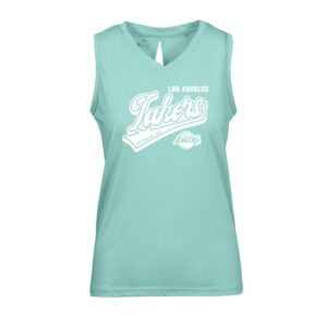 Women's Levelwear Mint Los Angeles Lakers Paisley Sweep V-Neck Tank Top