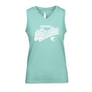 Women's Levelwear Mint Memphis Grizzlies Paisley Sweep V-Neck Tank Top