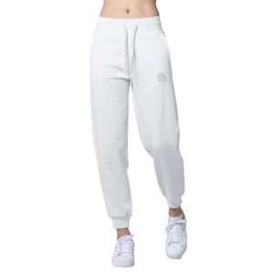 Women's Levelwear White Toronto Raptors Gardinia Core Logo Jogger Pants