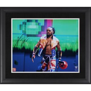 Xavier Woods WWE Autographed Framed 16" x 20" Entrance Photograph