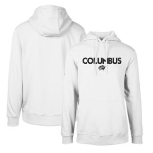 Men's Levelwear White Columbus Blue Jackets Podium City Capsule Pullover Hoodie