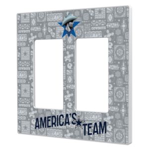 Dallas Cowboys 2024 Illustrated Limited Edition Double Rocker Light Switch Plate