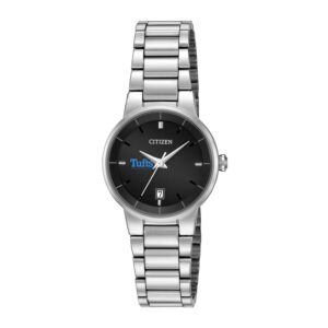 Women's Citizen Watch Silver Tufts University Jumbos Black Dial Stainless Steel Watch