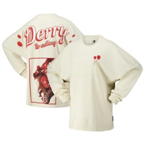 Unisex Spirit Jersey Pennywise Cream It The Derry Is Calling Oversized Long Sleeve T-Shirt