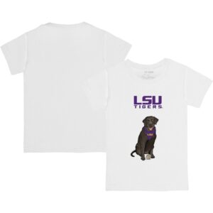 Youth Tiny Turnip White LSU Tigers Black Lab T-Shirt