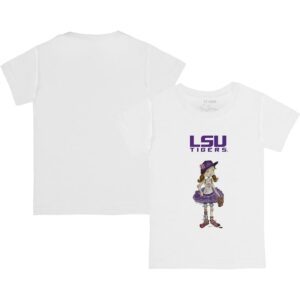Youth Tiny Turnip White LSU Tigers Babes T-Shirt