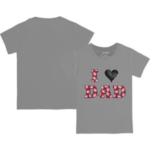 Youth Tiny Turnip Gray Oklahoma Sooners I Love Dad T-Shirt