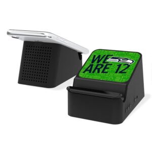 Keyscaper Black Seattle Seahawks Wireless Charging Station & Bluetooth Speaker