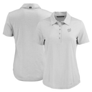 Women's Cutter & Buck Gray Washington Nationals  Coastline Epic Comfort Eco Recycled Polo
