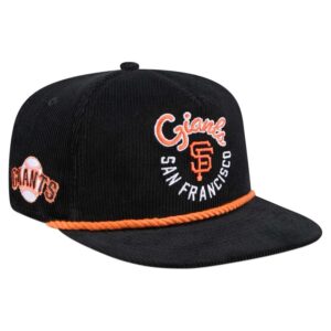 Men's New Era  Black San Francisco Giants Full Circle Corduroy Golfer Adjustable Hat