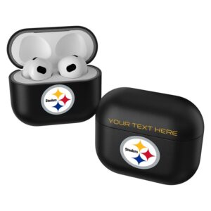 Keyscaper Black Pittsburgh Steelers Insignia Personalized AirPods 3rd Generation Case Cover