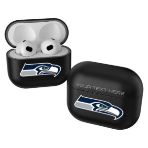 Keyscaper Black Seattle Seahawks Insignia Personalized AirPods 3rd Generation Case Cover