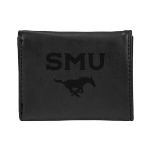 Black SMU Mustangs Trifold Wallet