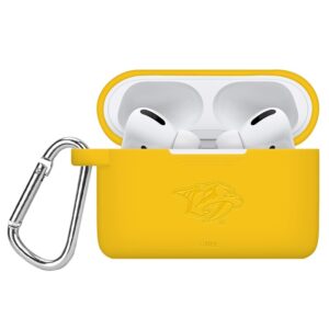 Yellow Nashville Predators Debossed Silicone Airpods Pro Case Cover