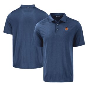 Men's Cutter & Buck Navy Syracuse Orange Coastline Epic Comfort Eco Recycled Polo