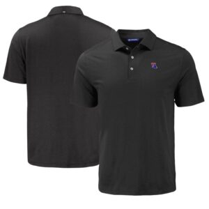 Men's Cutter & Buck Black Louisiana Tech Bulldogs Coastline Epic Comfort Eco Recycled Polo