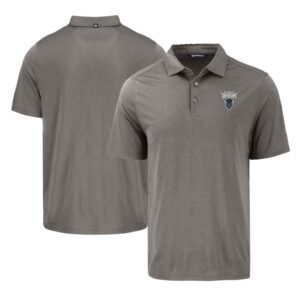 Men's Cutter & Buck Gray Howard Bison Coastline Epic Comfort Eco Recycled Polo