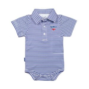 Infant Garb Royal/White SMU Mustangs Carson Polo Bodysuit
