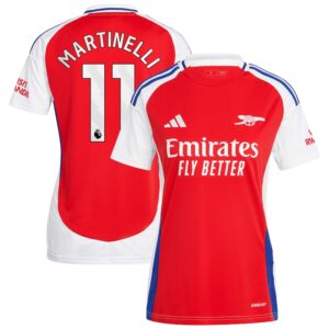Women's adidas Gabriel Martinelli Red Arsenal 2024/25 Home Replica Player Jersey