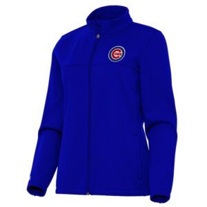 Women's Antigua Royal Chicago Cubs Links 2 Golf Full-Zip Jacket
