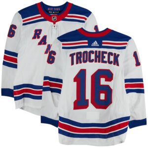 Vincent Trocheck New York Rangers Game-Used #16 White adidas Jersey Worn During the Eastern Conference Finals of the 2024 Stanley Cup Playoffs vs. Florida Panthers